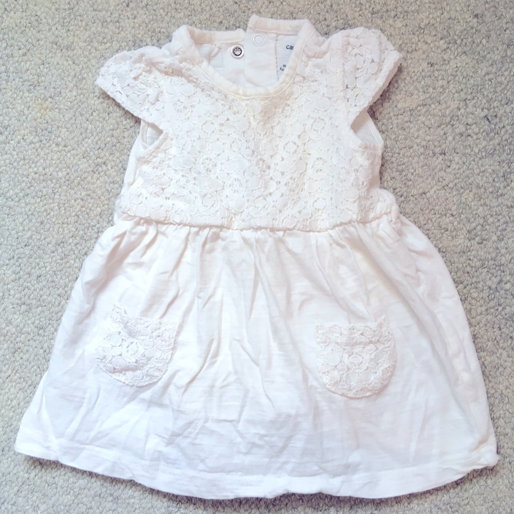Gap Cream Crocheted Baby Dress: 6 to 12 mo size